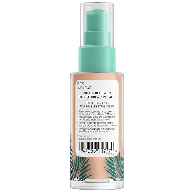 Physicians Formula Butter Believe It! Foundation + Concealer Light | Dermatologist Tested, Clinicially Tested-Velvo Beauty