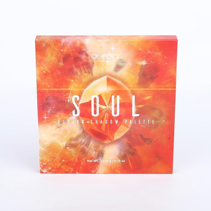 docolor Eyeshadow Palette 9Colors Orange Eyeshadow Gemstone Shadow Palettes Highly Pigmented Mattes Shimmers Smokey Glitter Cream Colorful Powder Blendable Long Lasting Waterproof Makeup Palette-Velvo Beauty