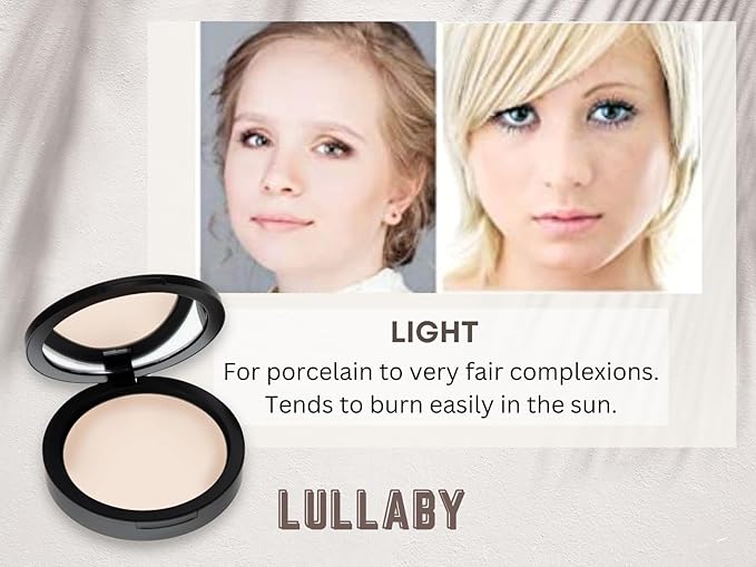 Mineral Dual Powder in Lullaby (Light) | 4-in-1 Pressed Mineral Foundation with SPF 15 for Flawless Glow & Soft Looking Skin | Oil Free, Talc Free, Gluten Free | 0.45 Oz | by Mommy Makeup-Velvo Beauty