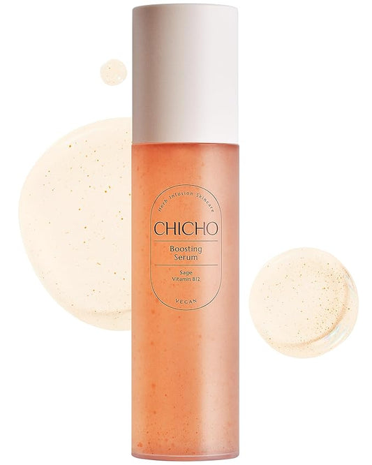 CHICHO Boosting Serum - Korean Face Spray Essnece with 88% Sage Leaf Water Vitamin B12 Niacinamide - Glow Skin Hydrating Sensitive Skin Vegan Clean Formula, 3.38 fl.oz.-Velvo Beauty