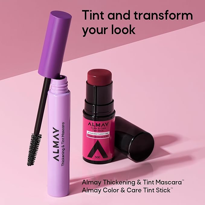 Almay Lip and Cheek Tint, Color & Care Tint Stick, Multi-Use Moisturizing Blush and Lip Color, Dewy Finish, 300 Rose Flush, 0.25 oz-Velvo Beauty