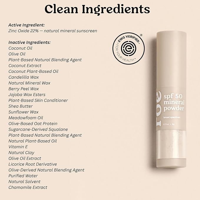 Roe Wellness- Kids SPF 50 Brush On Mineral Sunscreen Powder EWG Certified, Non-Toxic, Reef-Friendly, Easy to Apply for Kids, Babies & Parents (2Pack)-Velvo Beauty