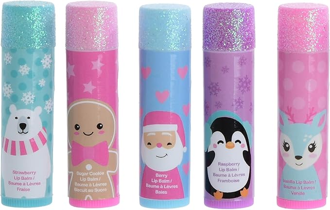 iscream Winter Friends 5-piece Scented Holiday Lip Balm Set-Velvo Beauty
