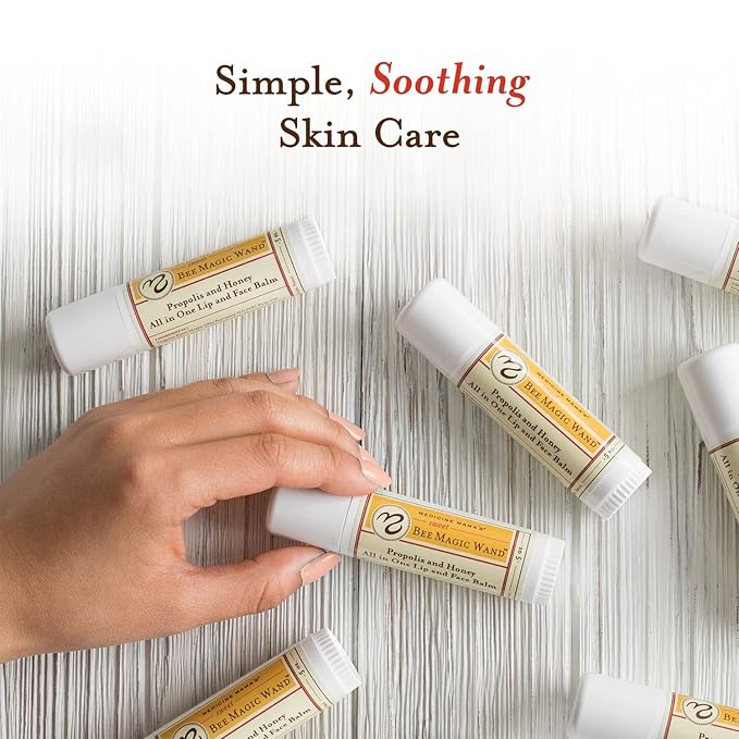 Medicine Mama's Apothecary Sweet Bee Magic Wand, All In One Lip and Face Balm, .65 Ounce-Velvo Beauty