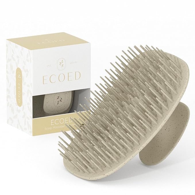 Scalp Massager Shampoo Brush,Scalp Scrubber for Dandruff Removal, Scalp Care Hair Brush Wet & Dry detangler for Men and Women. (Grey, 1pc- Soft for Short & Medium Hair)-Velvo Beauty