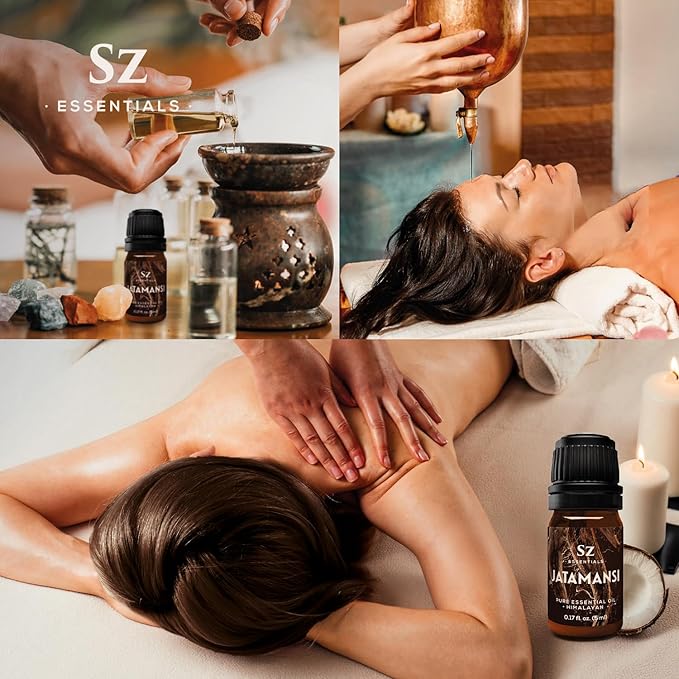 Jatamansi Essential Oil aka Spikenard - 100% Pure & Undiluted - Extracted from Nardostachys Jatamansi - Strong & Powerful Scent with Earthy Overtones - Therapeutic Grade - 0.17oz-Velvo Beauty