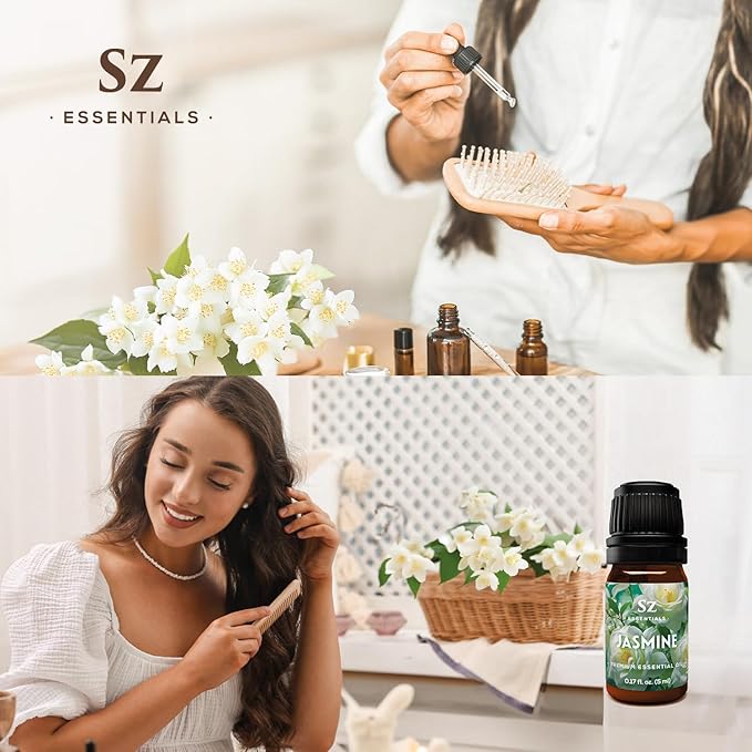 Jasmine Absolute Essential Oil – 100% Pure & Undiluted – 4 Jasminum Species – Divine Floral & Exotic Scent! – Aromatherapy & Natural Perfumery - Therapeutic Grade & Vegan – 0.17oz (5mL)-Velvo Beauty