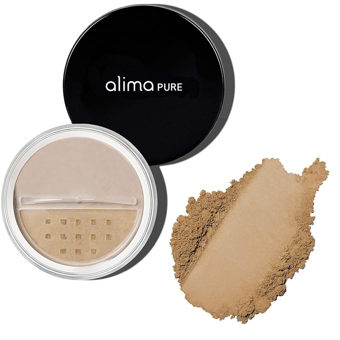 Alima Pure Matte Foundation Loose Mineral Powder Foundation Makeup, Loose Powder Makeup Oil Free Talc Free Powder, Natural Makeup Mineral Foundation Full Coverage Natural Foundation Powder .15 oz/4.5g-Velvo Beauty