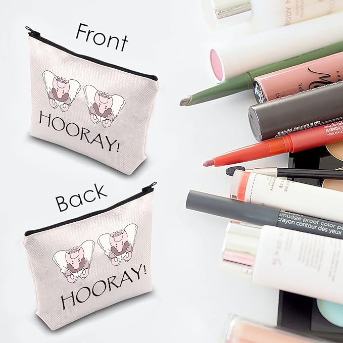 Physical Therapy Gift PT Survival Kit Physical Therapy Assistant Gift Hooray Cosmetic Bag for DPT SPT PTA Pelvic Health Gift (HOORAY!)-Velvo Beauty
