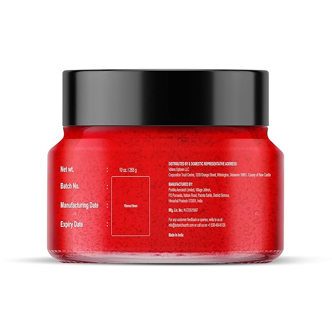 Botanic Hearth Hibiscus Body Scrub Exfoliator | Hydrating Raw Sugar Scrub | Natural Body Scrub For Skin Care, Stretch Marks, Acne & Cellulite, Eczema, Age Spots & Varicose Veins | 10 Oz-Velvo Beauty