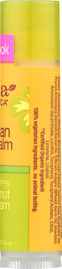 Alba Botanica Hawaiian Coconut Cream Lip Balm, 0.15 oz-Velvo Beauty
