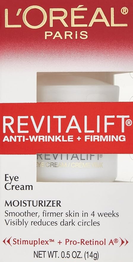 L'Oreal Paris RevitaLift Anti Wrinkle + Firming Eye Cream, 0.5 Ounce (Pack of 2)-Velvo Beauty