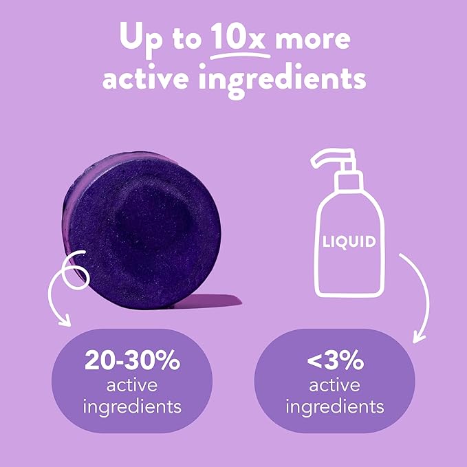 Ethique Brightening Purple Sulfate Free Solid Conditioner Bar for Blonde and Silver Hair -Tone It Down - Vegan, Eco-Friendly, Plastic-Free, Cruelty-Free, 2.12 oz (Pack of 1)-Velvo Beauty