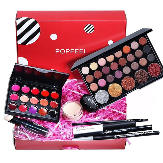 Makeup Kit for Women Full Kit, All in One Makeup Gift Set, Make up Kits for Beginners and Professionals - Eyeshadow Palette, Lipstick, Mascara, Concealer, Brush, Eyeliner, Eyebrow pencil-Velvo Beauty