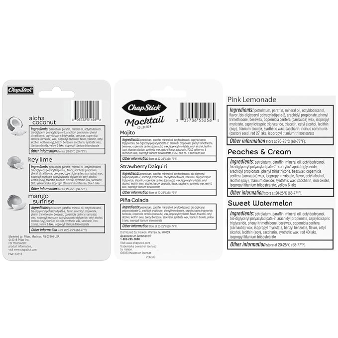 ChapStick Summer Vibes Collection – Tropical Paradise, Mocktail, and I Love Summer Lip Balm Collections, 0.15 Oz Ea (9 Piece Set)-Velvo Beauty