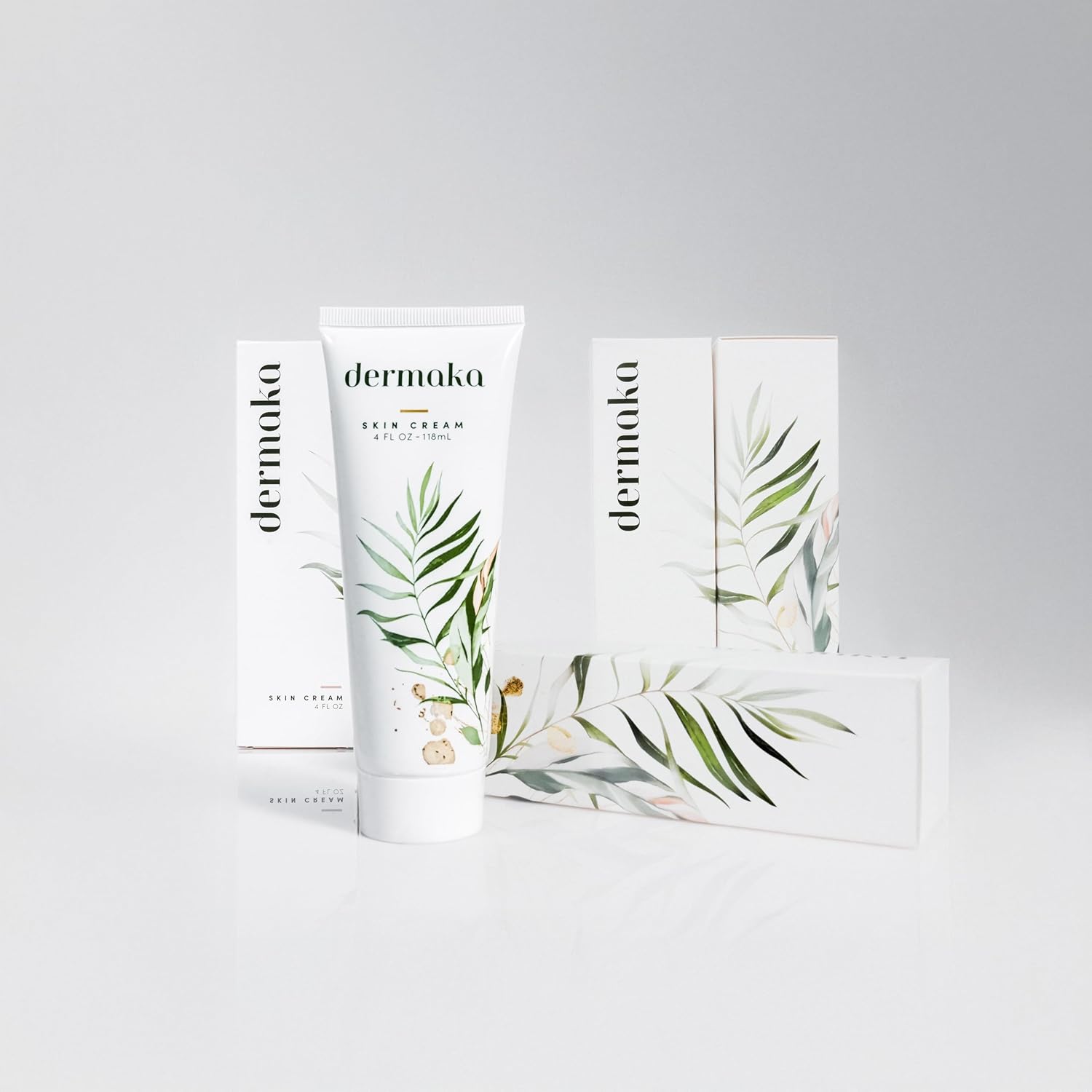 Dermaka All-Natural Skin Soothing Cream 4 Ounce – Moisturizing Lotion with Arnica, Green Tea, Chamomile & Vitamin E – Hydrating, Fast-Absorbing & Non-Greasy Formula for Healthy-Looking Skin-Velvo Beauty