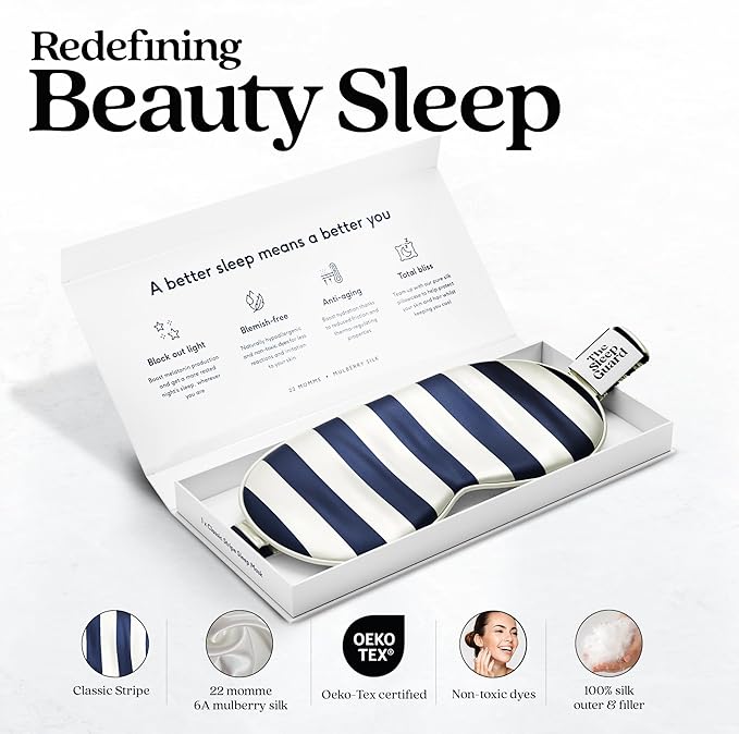 Pure Silk Sleep Mask [100% 6A Mulberry Silk, 22 Momme] Light Blocking Travel Essentials. Eye Masks for Sleeping. Black Oeko-Tex Blindfold. Eye Covers for Men & Women-Velvo Beauty