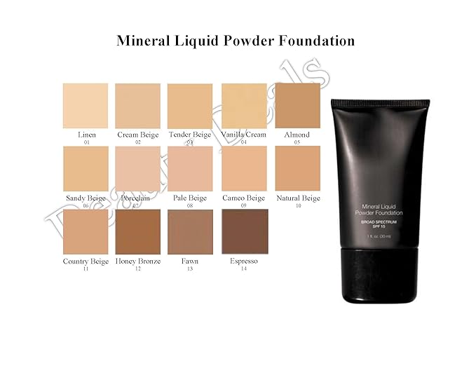 Mineral Liquid Powder Foundation Broad Spectrum SPF 15 (Almond)-Velvo Beauty