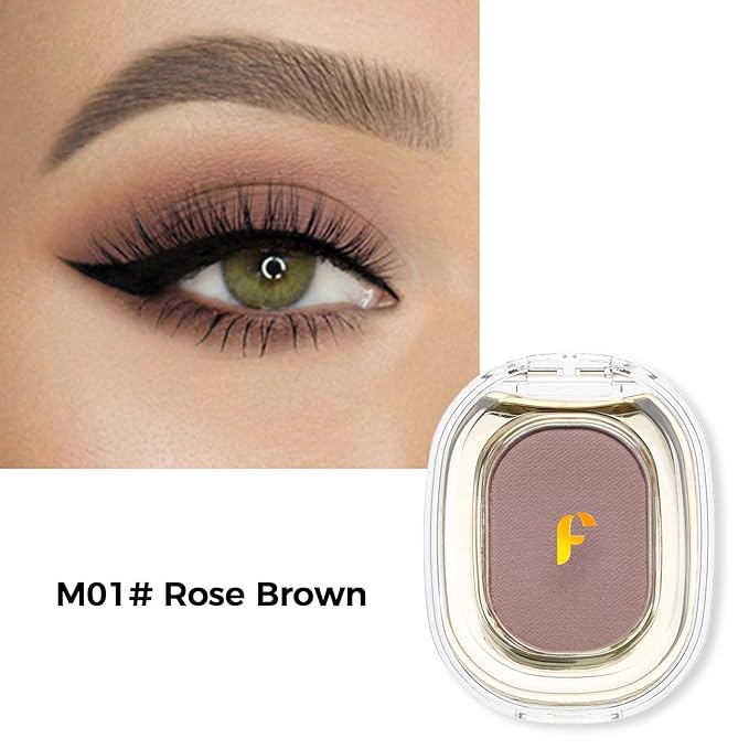 Erinde Single Light Brown Matte Eyeshadow Palette, High Pigment, Long Lasting, Intense Color, Neutral Nudes Naked Matte Pressed Powder Eye Shadow Palette-Velvo Beauty