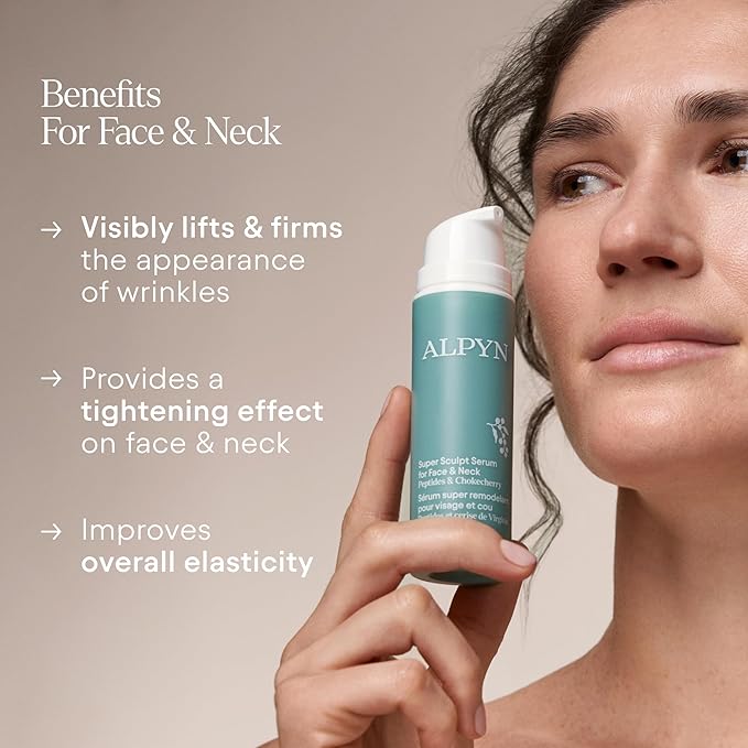 ALPYN Super Sculpt Serum, Face & Neck with Tri-Peptide Firming Complex, 1.7 oz-Velvo Beauty