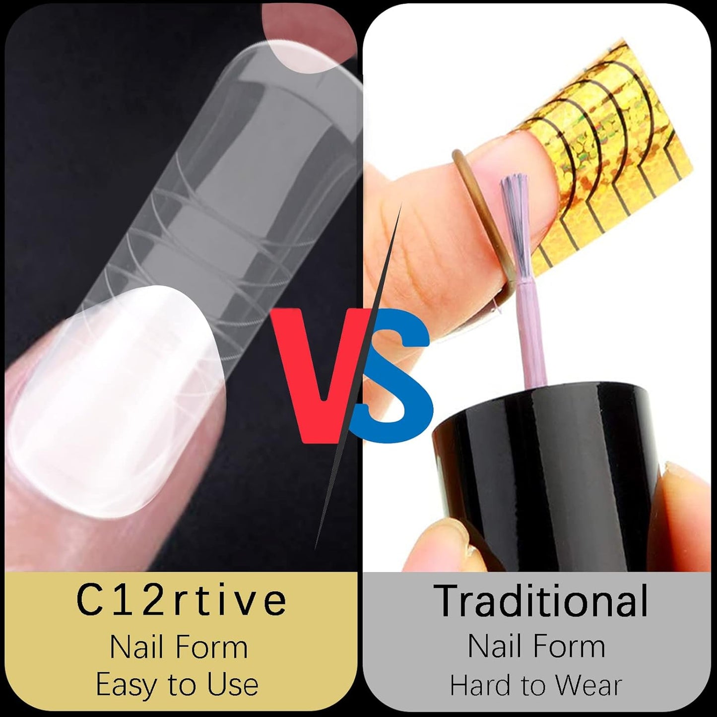 140Pcs Dual Nail Forms,Upturned Extension Poly nail gel Nail Forms Full Cover Reusable Nail Molds 14 Sizes for Nail Art Design Salon&DIY-Velvo Beauty