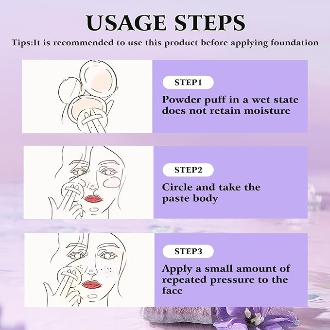 Chillab Lavender Matte Powder, Gel-like Formula Oil-Control Primer & Setting Powder, Polvos Compactos Matte Powder for Silky Blurring Oil Control-Velvo Beauty