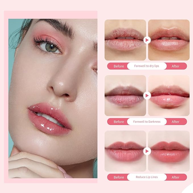 Moisture Collagen Booster Lip Sleeping Mask Sheet, Nourishing, Plumping and Hydrating Lip Balm, Blueberry Lip Mask, Day and Night Repair Lip Balm for Improves Dryness and Cracked (Blueberry)-Velvo Beauty