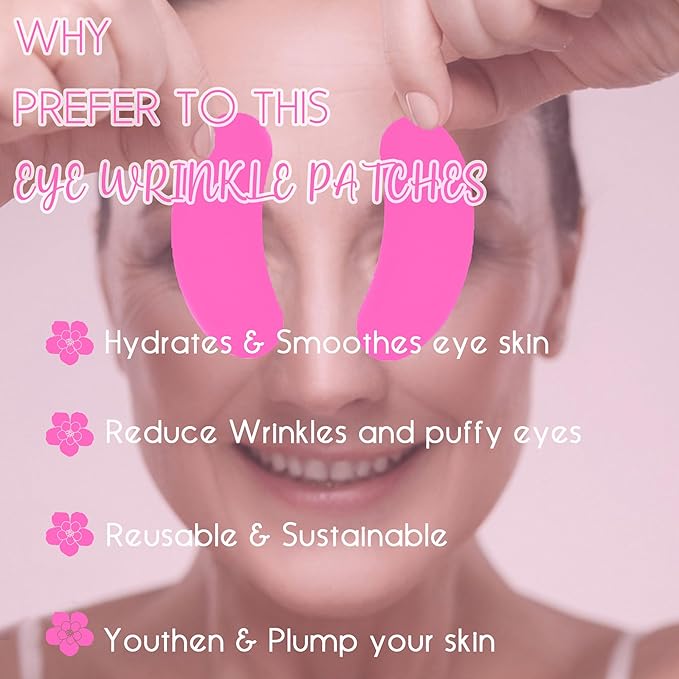 CCbeauty Reusable Under Eye Patches + Eye Cream Applicator Value Set | 100% Silicone Eye Gel Pads | Boost Hydration | Minimize Fine Lines + Wrinkles + Dark Circles | Storage Tin Included | Mango-Velvo Beauty