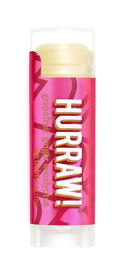 Hurraw! Grapefruit, Ginger, Eucalyptus (Kapha) Lip Balm: Organic, Certified Vegan, Cruelty and Gluten Free. Non-GMO, 100% Natural Ingredients. Bee, Shea, Soy and Palm Free. Made in USA-Velvo Beauty