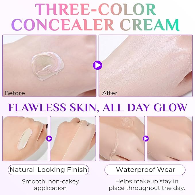 Primer for Face Before Makeup, 3 In 1 One Step Color Corrector Primer, SPF 50 PA+ Sunscreen Isolation Cream, Hydrating, Oil Control Facial Serum Even Skin Tone, Water-Resistant & Sweat-Proof-Velvo Beauty