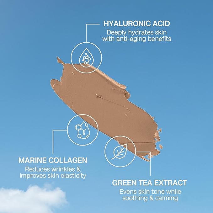 Bali Body BB Cream SPF15 - Tan Shade | Tinted Sheer Face Cream with Hyaluronic Acid & Marine Collagen | Paraben Free, For All Skin Types | Vegan, Cruelty Free Australian Made (35 ml/1.2 fl oz)-Velvo Beauty