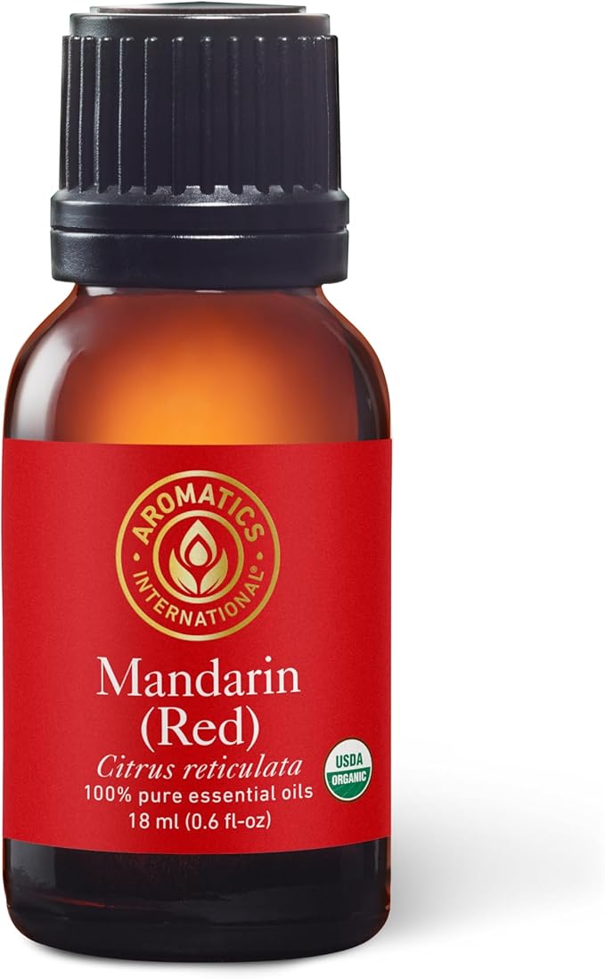 Aromatics International Premium Organic Mandarin Red Essential Oil 18ml | 100% Pure Essential Oil for Diffusion & Aromatherapy-Velvo Beauty