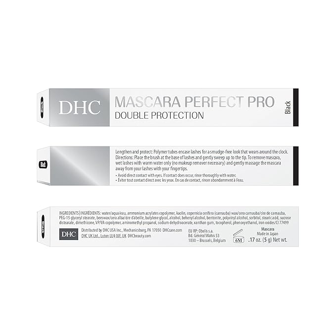 DHC Mascara Perfect Pro Double Protection 0.17 oz. Net wt. and Blotting Paper 2 pack (100 sheets x 2)-Velvo Beauty