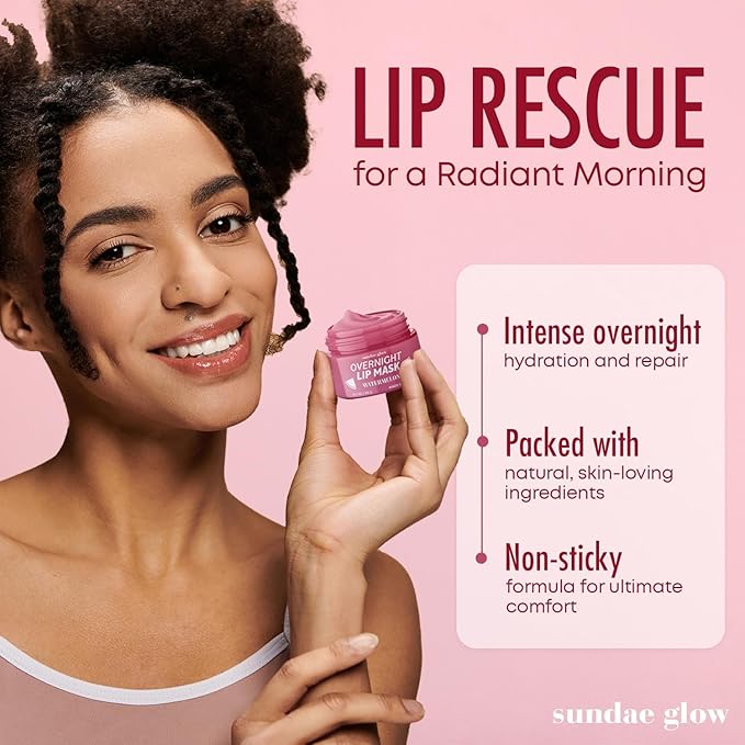 Mango, Vanilla & Watermelon Duo Lip Mask & Scrub - Dermatologist Tested, Anti-Aging, Korean Skin Care, Deep Hydration - Smooth, Soft & Plump Lips - Clean Beauty, Vegan, Non-GMO - 1 Pack-Velvo Beauty