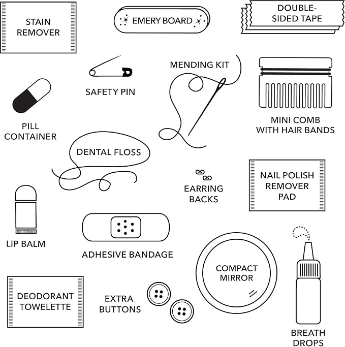 Pinch Provisions Purple Periwinkle Minimergency Kit, includes 17 Travel-Sized Cosmetic Essentials, Convenient for Purses, Emergency Beauty Accessories, Gifts for Holiday’s & Birthday’s-Velvo Beauty