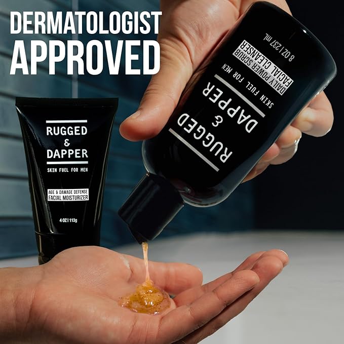 Daily Duo Skincare Set for Men | Includes Age + Damage Defense Moisturizer & Daily Power Scrub Face Wash-Velvo Beauty