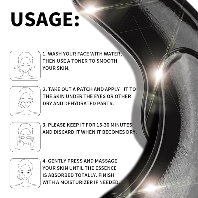 ROUSE 40 Pairs - Caffeine Under Eye Patches Eye Treatment Mask for Dark Circles Eye Fatigue Puffiness Refreshing Revitalizing Skin Care Eye Gel Pads (2 Boxes)-Velvo Beauty