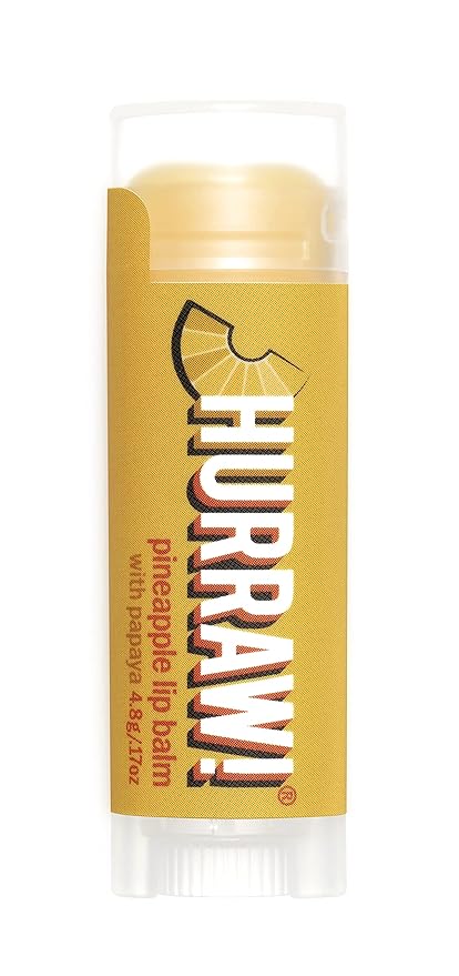 Hurraw! Pineapple Lip Balm: Organic, Certified Vegan, Cruelty and Gluten Free. Non-GMO, 100% Natural Ingredients. Bee, Shea, Soy and Palm Free. Made in USA-Velvo Beauty