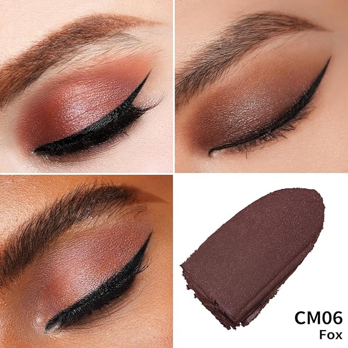 Oulac Matte Eyeshadow 3-in-1 Eyeshadow Eye Primer&Eyeliner Highly Pigmented Waterproof Smudge-proof Long Lasting Wear Smooth&Blendable Formula for Natural Look,Vegan & Cruelty-Free,CM06-Velvo Beauty
