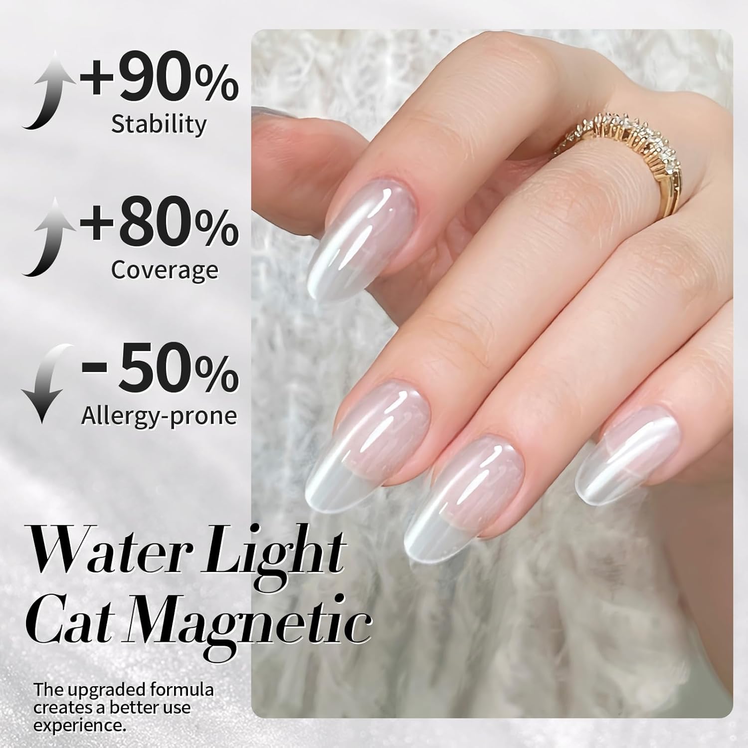 BORN PRETTY Silver Cat Magnetic Eye Gel Nail Polish Crystal Glass Cat Magnetic Shimmer Gel Polish Glass Magnetic Gel Gift 15ML-Velvo Beauty