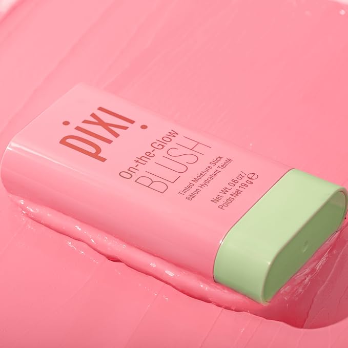 Pixi On-the-Glow Blush - Fleur, Hydrating Tinted Moisture Blush Stick with Ginseng, Aloe Vera & Fruit Extracts, For Cheeks & Lips, 19g / 0.6oz, Paraben-Free-Velvo Beauty
