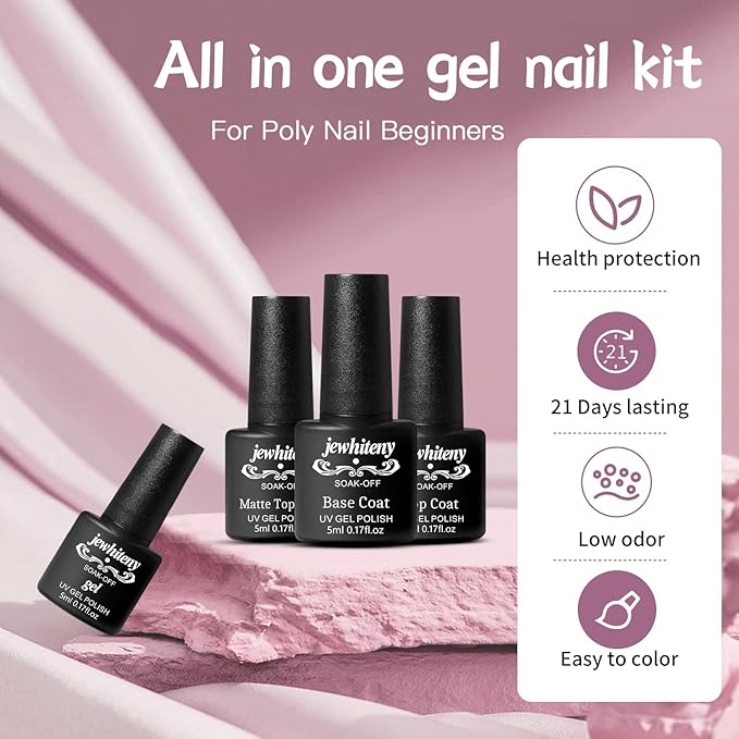 JEWHITENY 27 Colors Nail Polish Kit with U V Light, U V LED Nail Dryer Lamp Curing Gel Nail Polish Set Popular Gel Polish Set DIY at Home, Nail Manicure Tools-Velvo Beauty