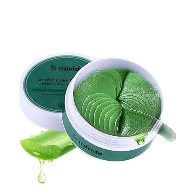 Collagen Under Eyes Patches With Aloe Vera (60 PCS) | For Puffy Eyes and Dark Circle - Anti-Aging Eye Masks for Face to Soothe Puffiness | Anti Wrinkle under eye mask-Velvo Beauty