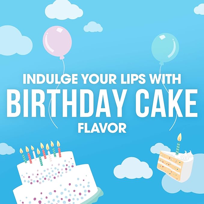 Chapstick Party Favor Lip Balm Gift Pack Happy Birthday 10 sticks 0.15 oz each-Velvo Beauty