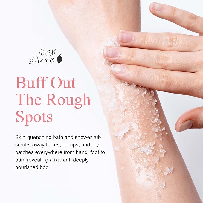 100% PURE Honey Almond Body Scrub Exfoliating Deep Clean with Sea Salts & Nourishing Oils - Natural Deeply Moisturizing Skincare - Vibrant Radiant Skin Restore & Pore Cleanse - Vegan - 10oz-Velvo Beauty