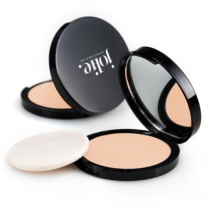 Jolie Dual-Activ Matte Finish Pressed Powder Foundation (Tender Beige)-Velvo Beauty