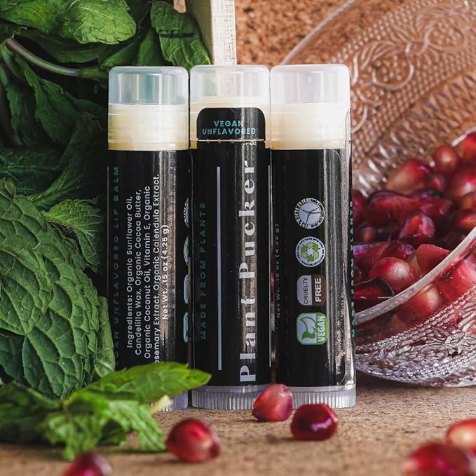 Vegan Lip Balm (3-Pack) (Unflavored)-Velvo Beauty