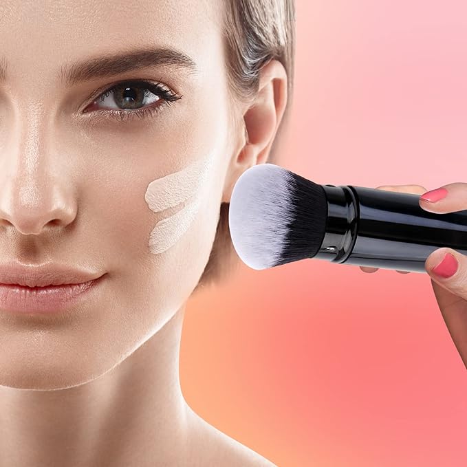 UNIMEIX Makeup Brush Sunscreen Applicator Retractable Kabuki Blush Brush Foundation Brush for Liquid Makeup, Bronzer, Cream or Powder-Velvo Beauty