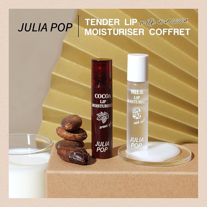 Lip Oil, Lip Balm Set Lasting Moisturizing and Care of your Lips, Lip Sleeping Mask Cracked Dry Lips Moisturize, Coco for Day and Milk for Night（Pack of 2）-Velvo Beauty