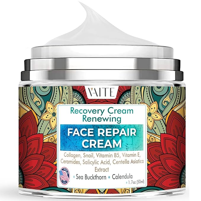 VAITE Face Moisturizer Remedy Skin Repair Cream with Snail, Salicylic Acid, Vitamin B5, Vitamin E, Collagen, and Ceramides for Men and Women Anti-aging Anti-wrinkle Made in USA Night and Day-Velvo Beauty